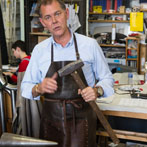 Brett Payne at work in his studio at Yorkshire Art Space’ Persistence Works in Sheffield 2017 